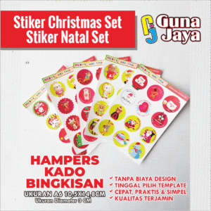 Stiker Natal Sticker Christmas Sticker Hampers Natal Set