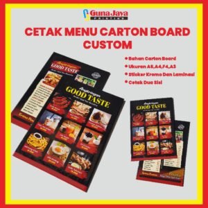 CETAK DAFTAR MENU CARTON BOARD